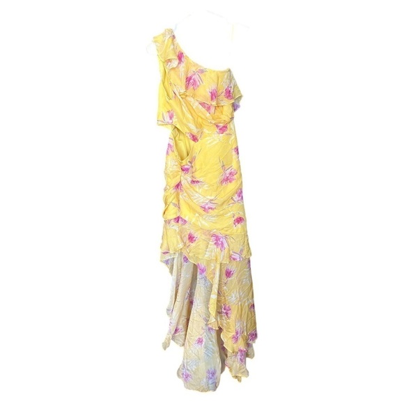 AMUR Vi silk yellow floral dress - Picture 2 of 10